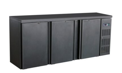 ARRIÈRE BAR RÉFRIGÉRÉE NOIR 3 PORTES
