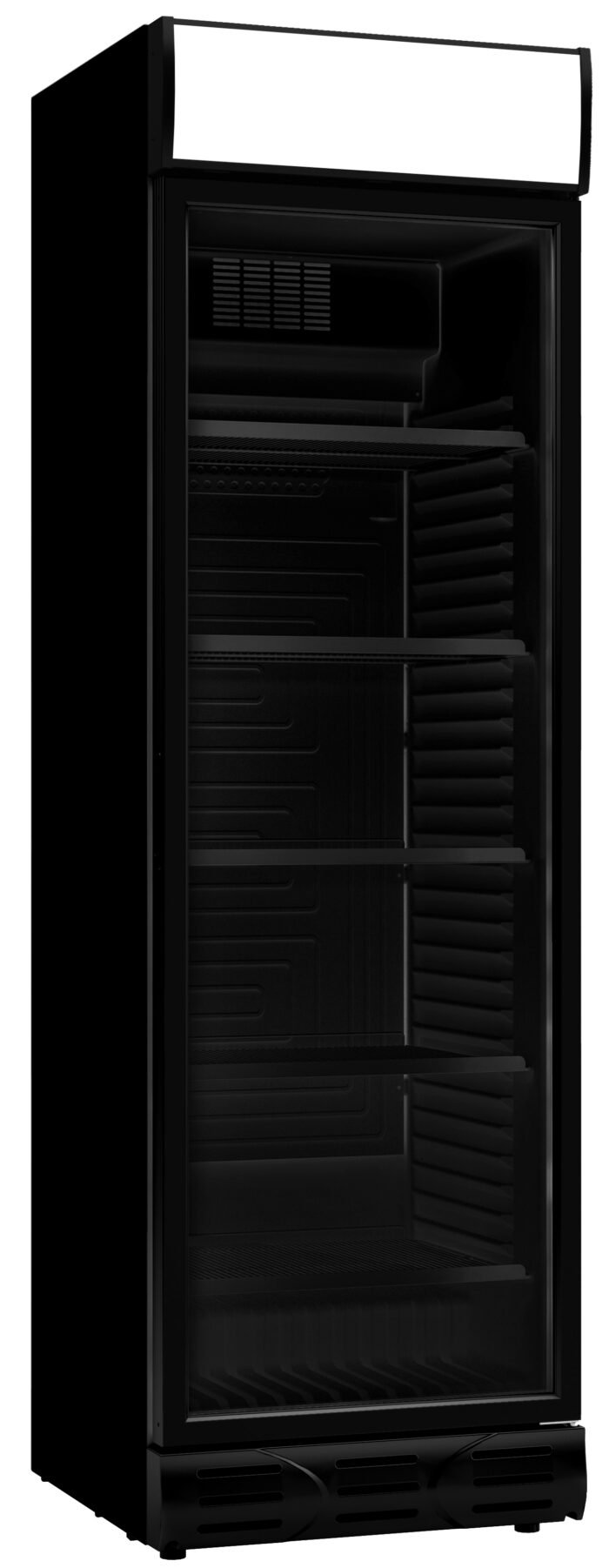 RÉFRIGÉRATEUR 1 PORTE EN VERRE NOIR SENS OUVERTURE PORTE GAUCHE – Image 1