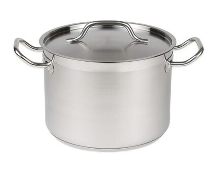 CASSEROLE EN ACIER INOXYDABLE + COUVERCLE ø36 22L