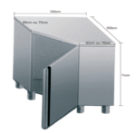 THESR107 - Placard central porte battante , 1000 x 1000x 850 mm – Image 2