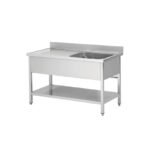 THSTR126BR1 - Plonge en inox - 1 Bac - égouttoir à gauche , 1200 x 600 x850 mm