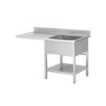 THSTR126SBR1 - Plonge lave vaisselle - 1 Bac - égouttoir à gauche , 1200 x 600 x850 mm