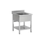 THSTR87BM1 - Plonge en inox - 1 Bac sans égouttoir , 800 x 700 x850 mm