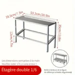 Étagère en acier inoxydable avec bacs GN et couvercles – Idéale pour la restauration ! – Image 3