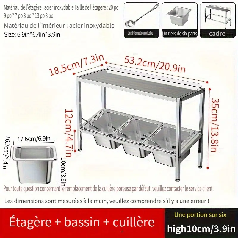 79c8ff06-ebd8-498d-a769-5af7c79c33d8_800x800 Étagère en acier inoxydable avec bacs GN et couvercles – Idéale pour la restauration ! – Image 1